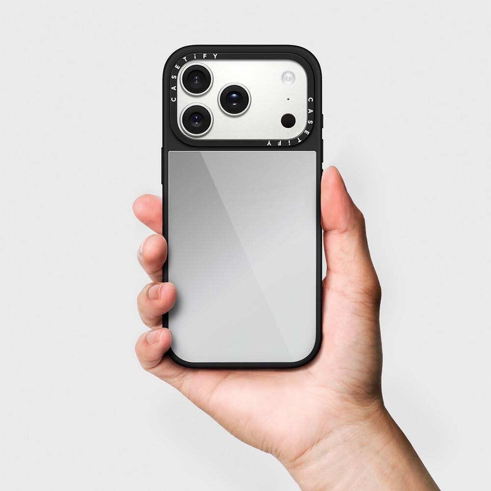 CASETiFY iPhone 17Pro ケースSilver on Grey CASETiFY Metallic Glaze iPhone 17 Pro Case [Scratch-Resistant